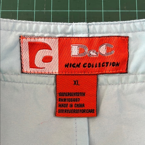 Vintage 90s Low Rise Light Blue Women's Surf Shorts with Pineapple Design 🏄🏼‍♀️ - Picture 2 of 7